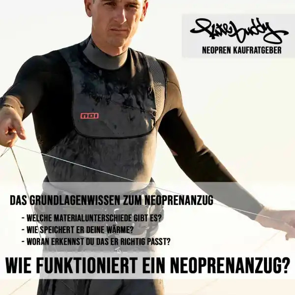 Ein Kiter, der seine Leinen auslegt und von der Sonne angestrahlt wird