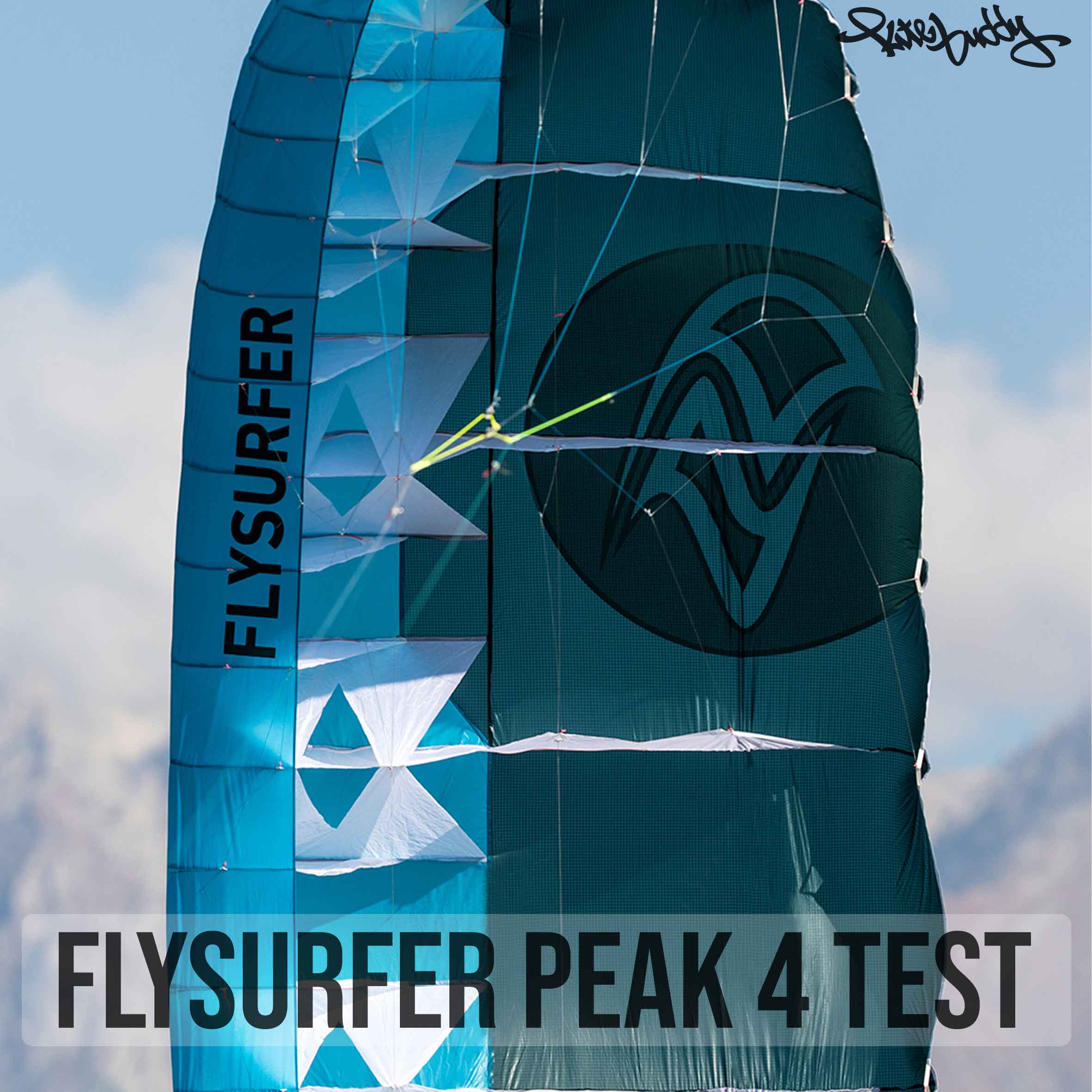 Zu sehen ist der Softkite Peak 4 von Flysurfer in Blau!